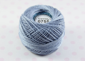 Пряжа Ирис 100% хлопок 10г 82м №0755 серо-голубой