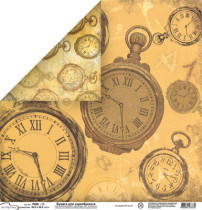 Бумага для скрапбукинга Mr.Painter PSW (190)007 часы