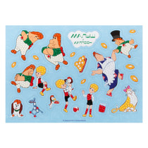 Кристальная ( алмазная) мозаика  " ФРЕЯ" CMF- ALVN- 145 наклейки " Карлсон, который живёт на крыше" 19. 5 х 14 см