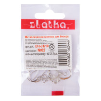 " Zlatka" Швензы для бисера DH- 01/ 10 15 мм 10 шт №05 под медь